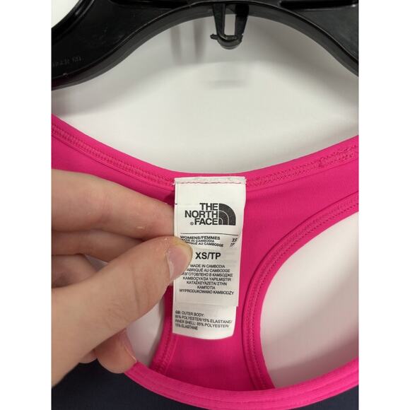 NWOT The North Face Womens Sports Bra Gray Pink Pullover Racerback XS Athletic - Picture 3 of 3